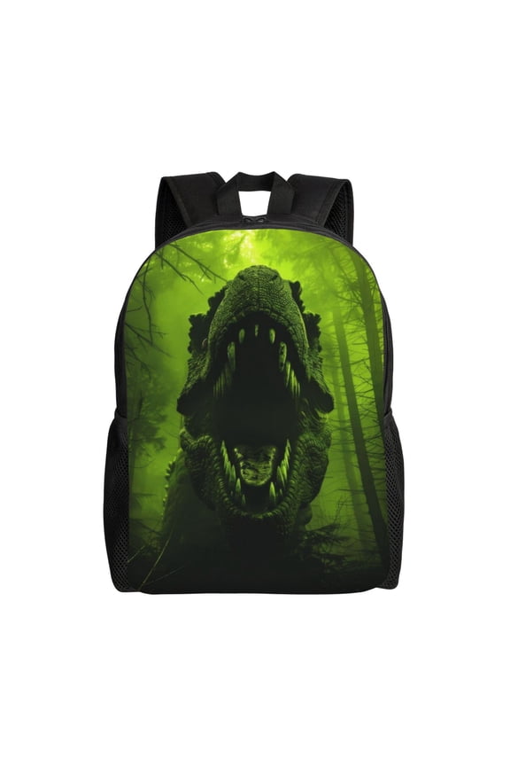 Commuter High Capacity Beautiful T Rex HD Backpack Large Multipurpose Bag Double Zipper Backpack Unisex 16 Inch