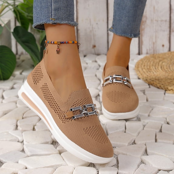 Commuter Shoes, Women's Comfortable Everyday Flats Comfortable Low Profile Dress Shoes with Flexible Walking Sole and Easy Style Office Work Shoes Ballet Commuter Shoes Flats, Coffee US-7.5/EU-40