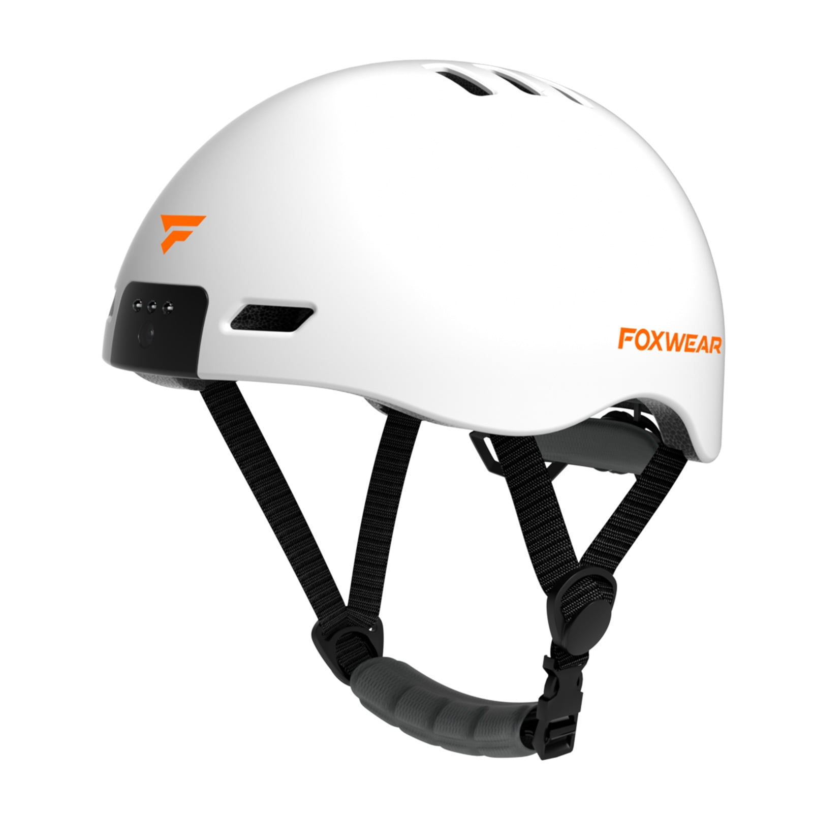 Commuters Helmets with 720P Camera & Windproof Ear Protections Comfortable Helmets with Record & Bright Front LEDs