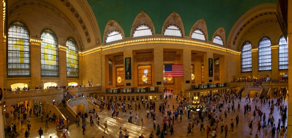 Commuters at a railroad station Grand Central Station Park Avenue Manhattan New York City New York State USA Canvas Art - Panoramic Images (26 x 12)