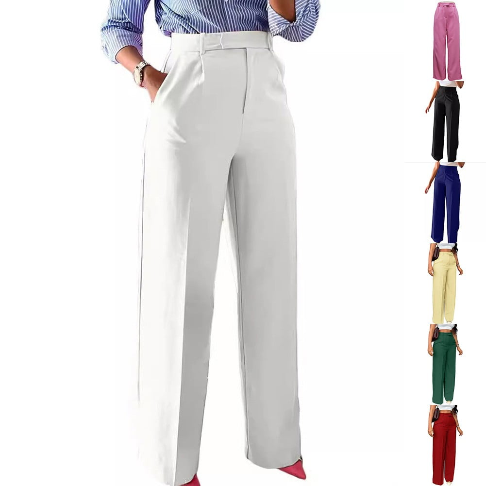 Casual Style High Waist Wide Leg Straight New Casual Pants trouser For Women