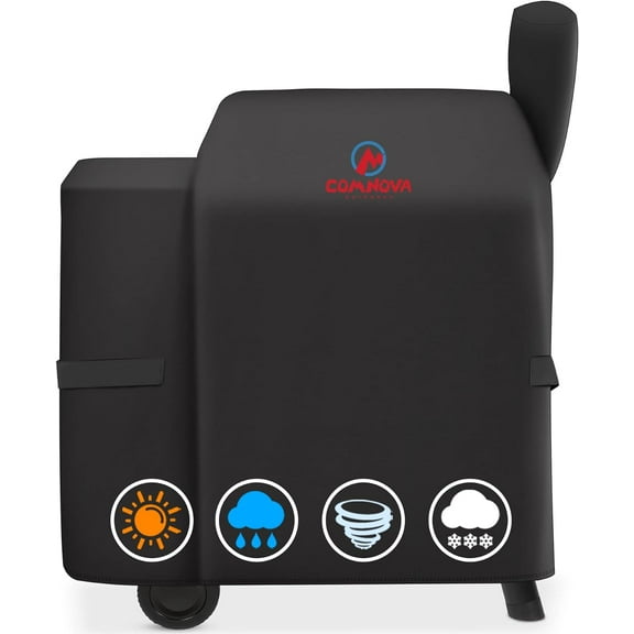 Comnova Grill Cover for Traeger Pro 22 & 575 Series - 600D Wood Pellet Smoker Cover for Traeger Waterproof & Heavy Duty, Premium Pellet BBQ Cover for Traeger Pro 22 / Pro 575, Z Grills 550B and More