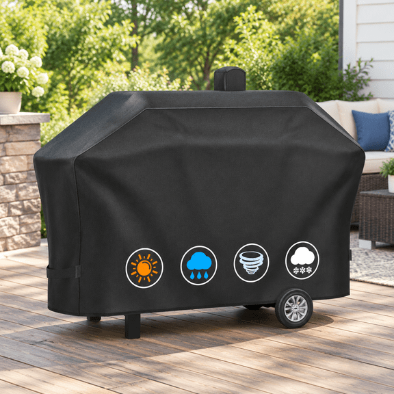 Comnova Pellet Grill Cover For Camp Chef 36 Series With Sidekick - 600d Waterproof Heavy Duty Woodwind 36 / Pro 36 Sear Or Flat To