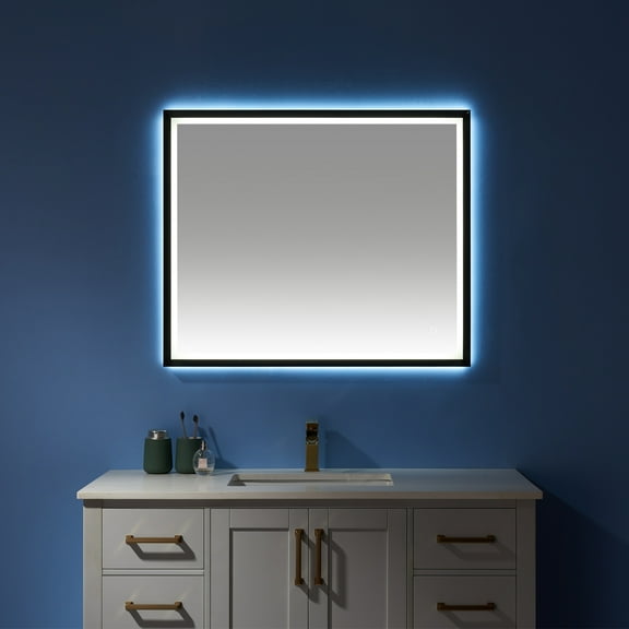 Como 36'' Rectangle LED Lighted Accent Bathroom Vanity Wall Mount Mirror