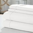 thumbnail image 1 of Como 4 Piece 1800 Thread Count Full Size Cotton Sheet Set The Urban Port, White, 1 of 2
