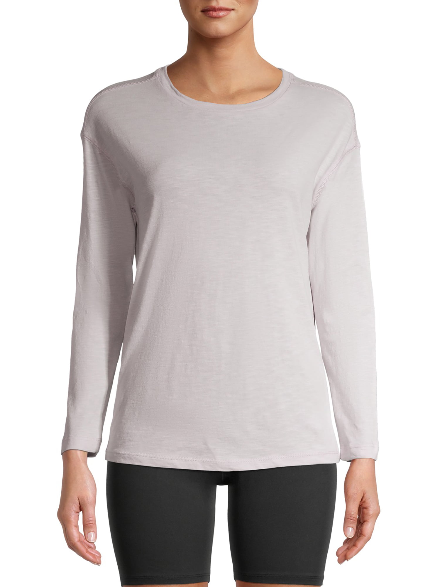 Como Blu Women's Athleisure Slouchy Long Sleeve T-Shirt - Walmart.com