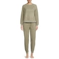 thumbnail image 1 of Como Blu Women's Fleece French Terry Athleisure Set, 2 Piece, 1 of 5