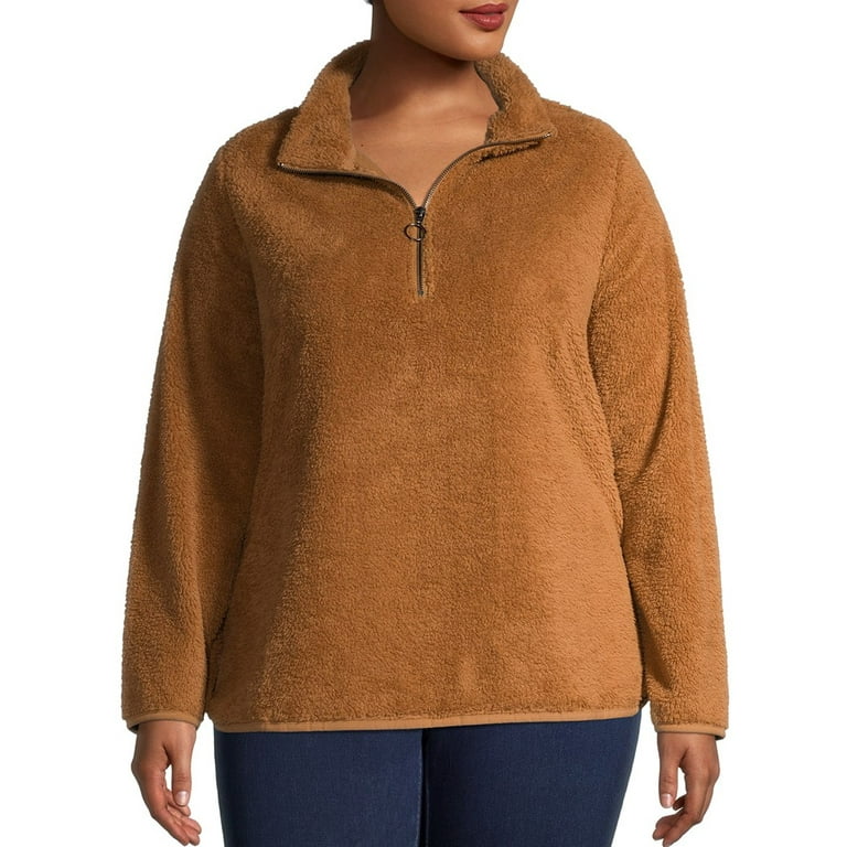 Plus sherpa pullover hot sale