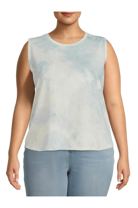 Women's Plus Size Tie-Dye Printed Tank Top