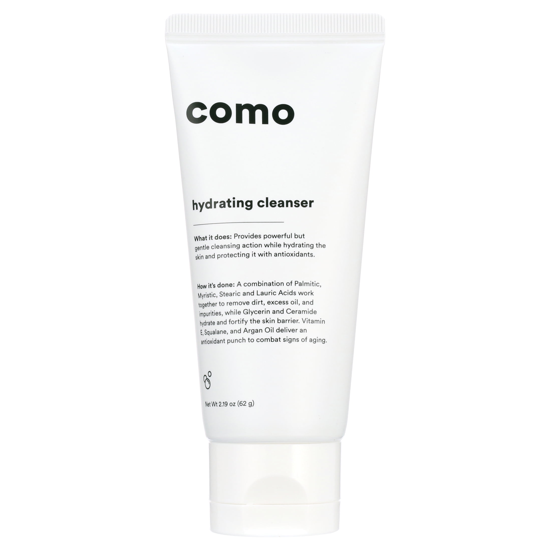 Como Hydrating Face Wash for Dry Skin with Squalane, Argan Oil