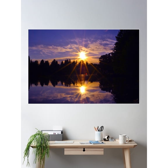 Como Lake Poster Wall Art, Modern Wall Decor For Living Room Bedroom, 12x18 UNFRAMED