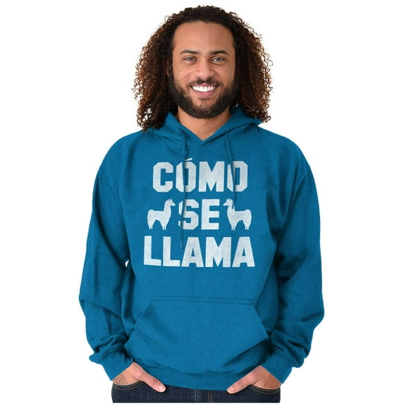 Como Se Llama Alpaca Animal Humor Hoodie Sweatshirt Women Men Brisco Brands 2X