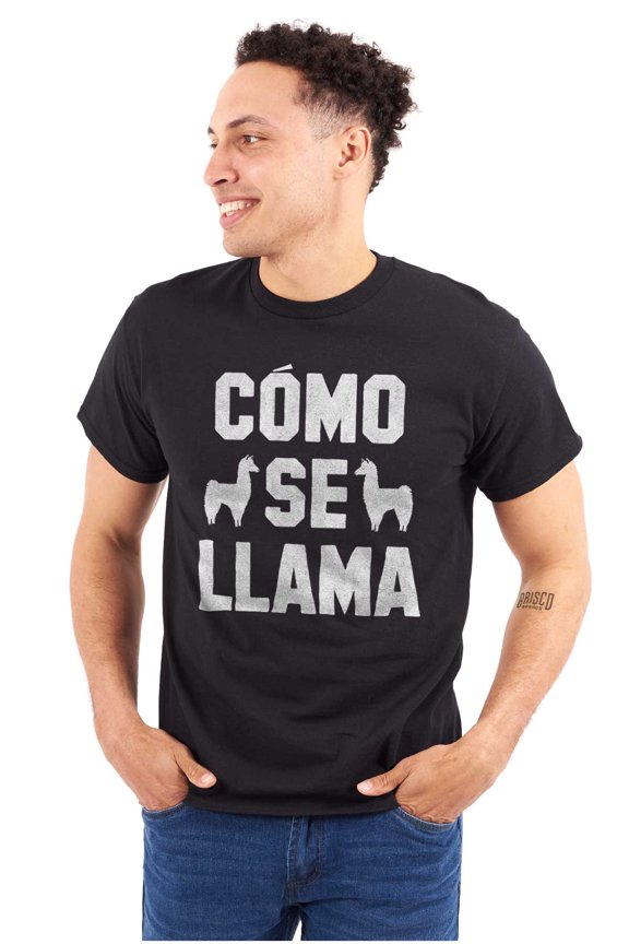 Como Se Llama Alpaca Animal Humor Men's Graphic T Shirt Tees Brisco Brands L