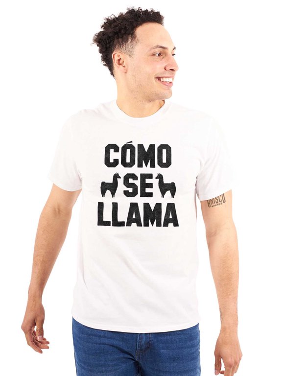 Como Se Llama Alpaca Animal Humor Men's Graphic T Shirt Tees Brisco Brands L