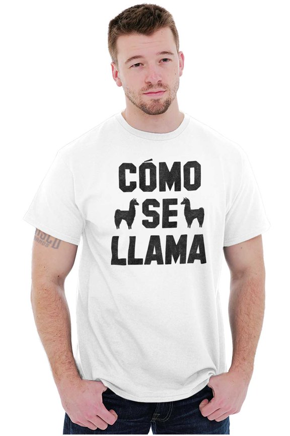 Como Se Llama Alpaca Animal Humor Men's Graphic T Shirt Tees Brisco Brands S