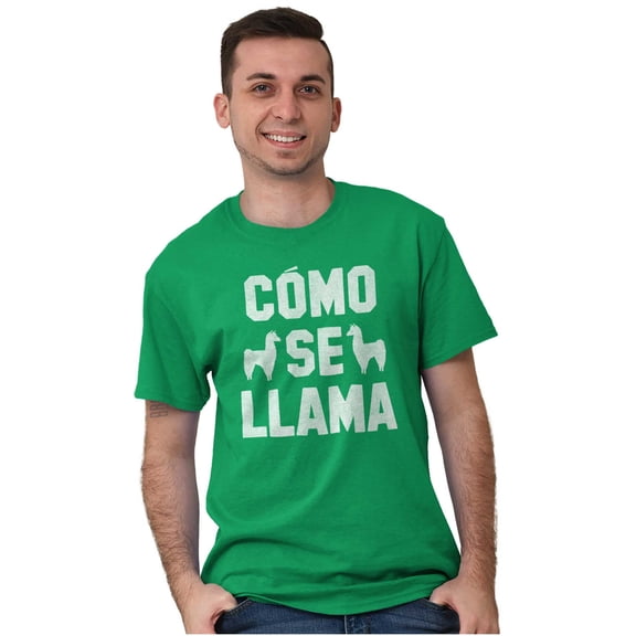 Como Se Llama Alpaca Animal Humor Men's Graphic T Shirt Tees Brisco Brands S