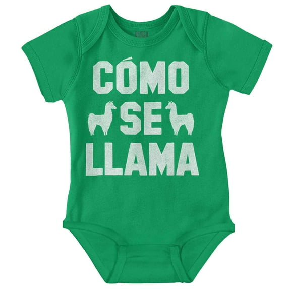 Como Se Llama Alpaca Animal Humor Romper Boys or Girls Infant Baby Brisco Brands 6M