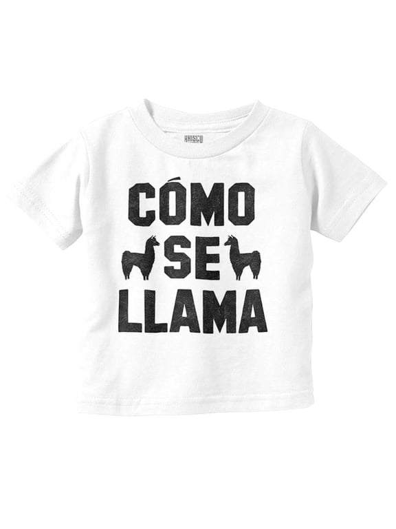 Como Se Llama Alpaca Animal Humor Toddler Boy Girl T Shirt Infant Toddler Brisco Brands 12M