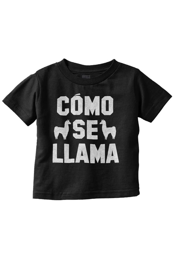 Como Se Llama Alpaca Animal Humor Toddler Boy Girl T Shirt Infant Toddler Brisco Brands 18M