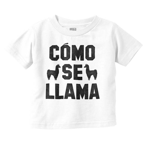 Como Se Llama Alpaca Animal Humor Toddler Boy Girl T Shirt Infant Toddler Brisco Brands 24M