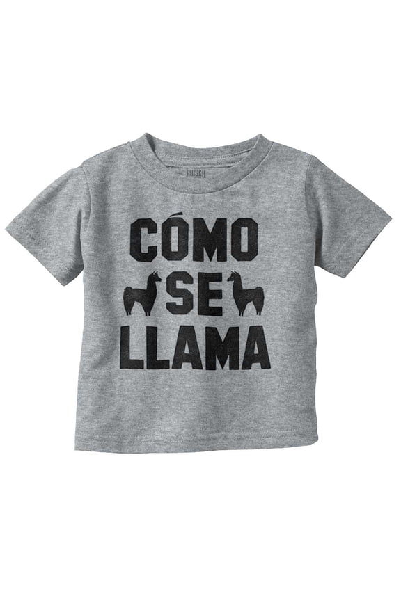 Como Se Llama Alpaca Animal Humor Toddler Boy Girl T Shirt Infant Toddler Brisco Brands 4T