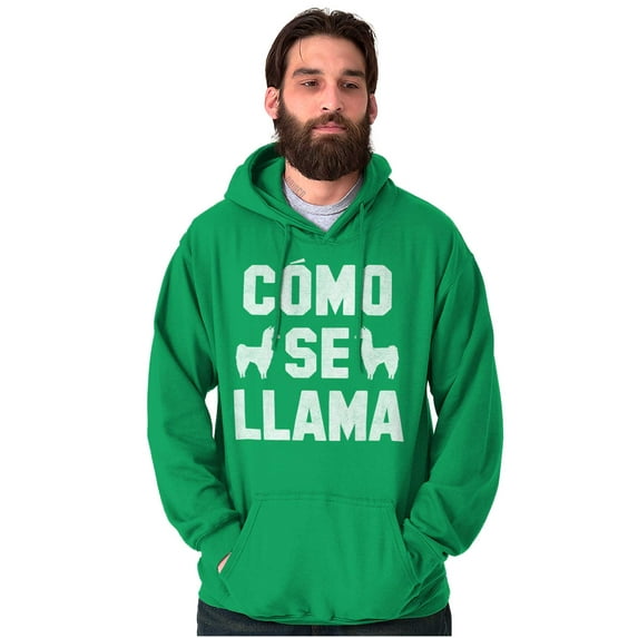 Como Se Llama Alpaca Animal Humor Unisex Plus Fleece Graphic Hoodie Brisco Brands 2X