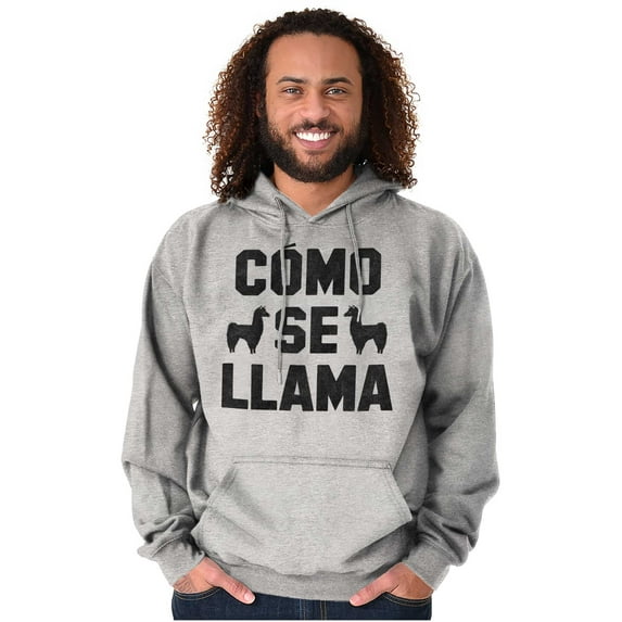 Como Se Llama Alpaca Animal Humor Unisex Plus Fleece Graphic Hoodie Brisco Brands 3X