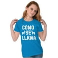 thumbnail image 1 of Como Se Llama Alpaca Animal Humor Womens Fitted Plus Size Graphic Tee Brisco Brands 2X, 1 of 4
