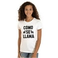 thumbnail image 1 of Como Se Llama Alpaca Animal Humor Womens Slim Fit Graphic Tee Brisco Brands L, 1 of 5