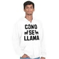 thumbnail image 1 of Como Se Llama Alpaca Animal Humor Zip Up Hoodie Men's Women's Brisco Brands S, 1 of 6
