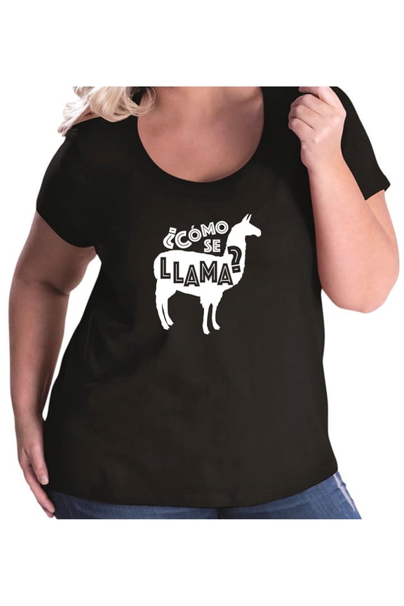 ÂżComo Se Llama? Womens Plus Size Scoopneck Tee