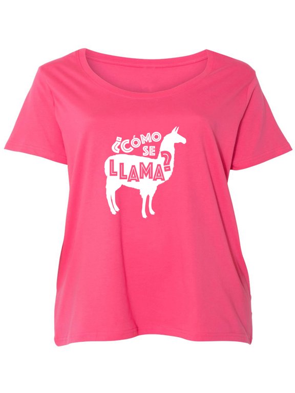 ¿Como Se Llama? Womens Plus Size Scoopneck Tee