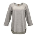 thumbnail image 1 of Como Vintage CS12017TSC3 Women's 3/4 Sleeve Popover Tunic, Heather Grey, 2X, 1 of 4