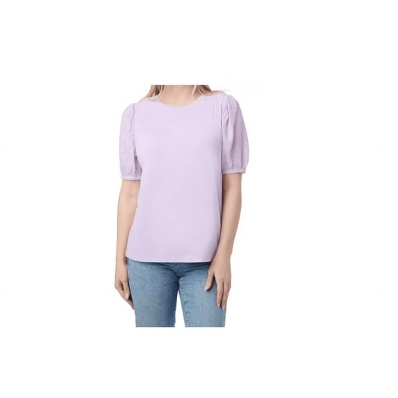 Como Vintage Women's Mix Media Slub Eyelet Elbow Sleeve Popover (3XL)