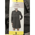 thumbnail image 1 of Como Vintage Womens Denim Tunic Dress Black Denim Small, 1 of 3