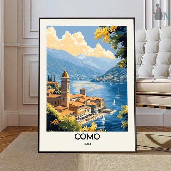 Como poster, Como Wall Art, Como Print, Como Photo, Como Poster Print, Como Travel Poster, Como city poster, Como Italy, Lombardy poster, Unframed Paper Poster 8x10in