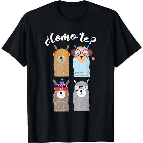 Como te llamas? Funny Student Spanish Teacher T-Shirt Black 4X-Large