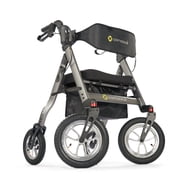 Comodita Uno All Terrain Heavy-Duty Rollator with a 16 Wide Verona Orthopedic Seat Metallic Graphite