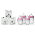 Comotomo Newborn Infant Essentials Baby Bottle Bundle, Natural, BPA ...