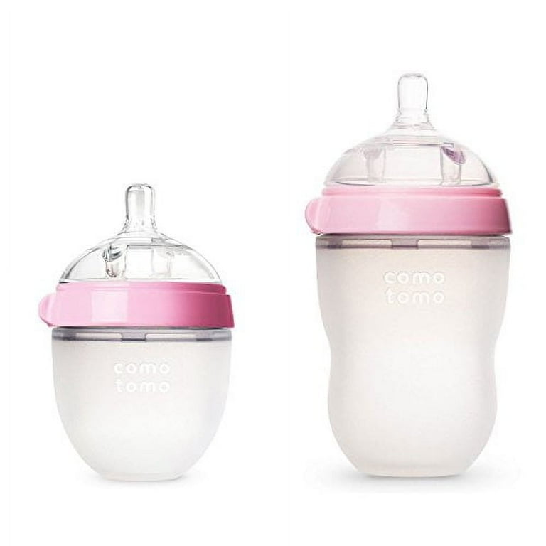 Comotomo Natural Feel Baby Bottles Set, 5oz Slow Flow and 8oz