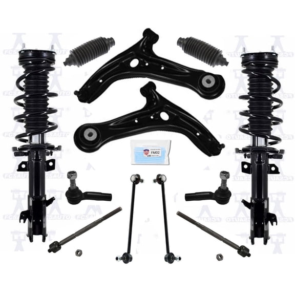 Comp Front Coil Spring Struts for 14-2016 Manual Transmission Ford Fiesta ST 12p