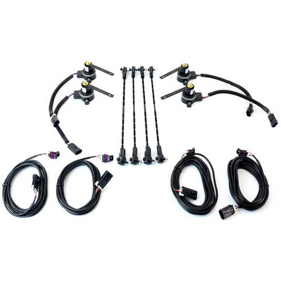 RIDEPRO E5 RIDE HEIGHT SENSOR KIT W/ 4 HEIGHT SENSORS LINKAGE & WIRING HARNESS