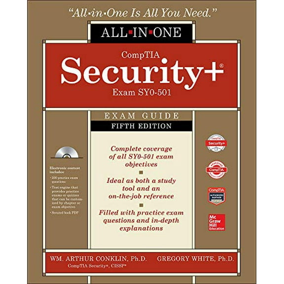 Pre-Owned Comptia Security+ All-In-One Exam Guide, Fifth Edition (Exam Sy0-501) [With CD/DVD] (Hardcover) 1260019322 9781260019322