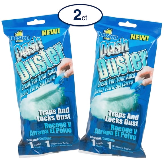 Compac Home Dash Duster, Durable Disposable with Foldable Handle for Car Dashboard, Seats, Vents 2ct
