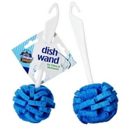 Compac Home Dish Wand China Durable Foam Sponge Petals Brush and Clean Dishes, Pots, Bottles, & Glassware, 2 Count