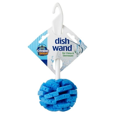 Compac Home Dish Wand China with Durable Foam Sponge for Dishes, Pots, Bottles, and Glassware, 1 Pk