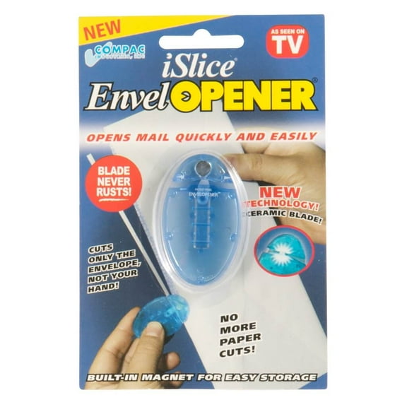 Compac Home EnvelOpener with Magnet, Easily Open Envelopes, Rust-Free Ceramic Blade, Compact Design