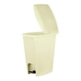 thumbnail image 1 of Compac Home Indoor Outdoor Pedal Trash Can Ivory - 6 gal Plastic Step-to-Open Garbage Can, 1 of 3