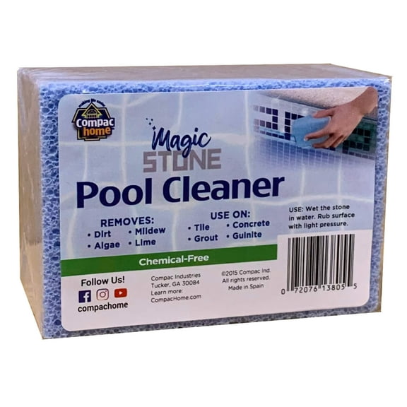 Compac Home Magic Stone Pool Cleaner for In-Ground Pools - Removes Dirt, Algae, Lime, Chemical-Free
