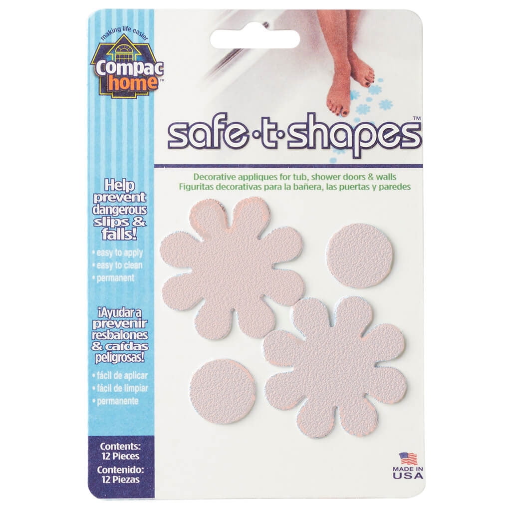 Compac Home SafeTShapes Adhesive NonSlip Bath Stickers Appliques to Help Prevent Falls